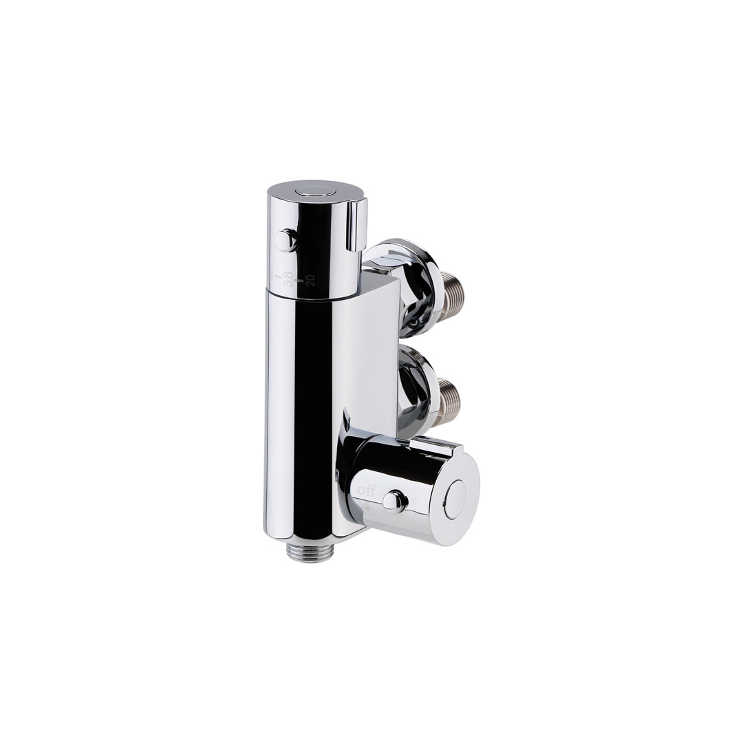 Nuie Thermostatic Bar Valve Chrome 45cm H X 90cm W X 18.5cm D